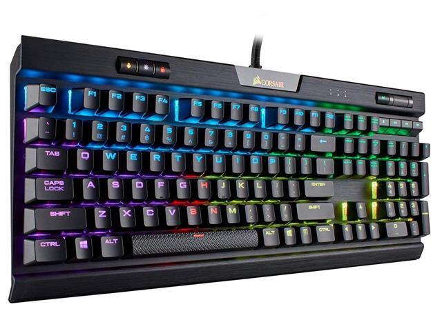 High Performance RGB Mechanical Gaming Keyboard - CORSAIR K70 RGB MK.2 Keyboard, USB Passthrough & Media Controls - - Cherry MX Silver - RGB LED.