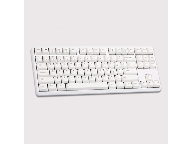 CHERRY G80-3000 S TKL Mechanical Keyboard, 87 Keys Layout, PBT Keys Wired Gaming Keyboard, Pluggable Cable, for Games Work and Daily Use-White, Red.