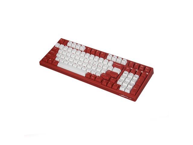 LEOPOLD FC980M OE NICE DAY 98 Keys High-End wired Mechanical Keyboard for Gaming Keyboard, SP-STAR Purple Switch, PBT Keycaps, Red White