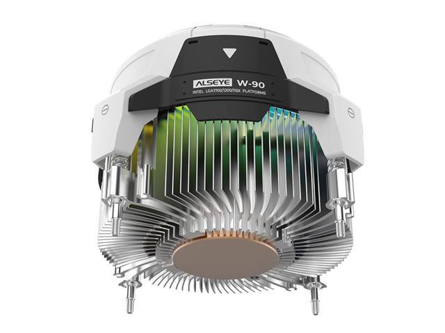 ALSEYE W90 CPU Cooler, Temperature Displayed CPU Cooler for Small Size PC Case with Powerful 90mm ARGB Lighting Fan and 40mm High-Performance Heat...