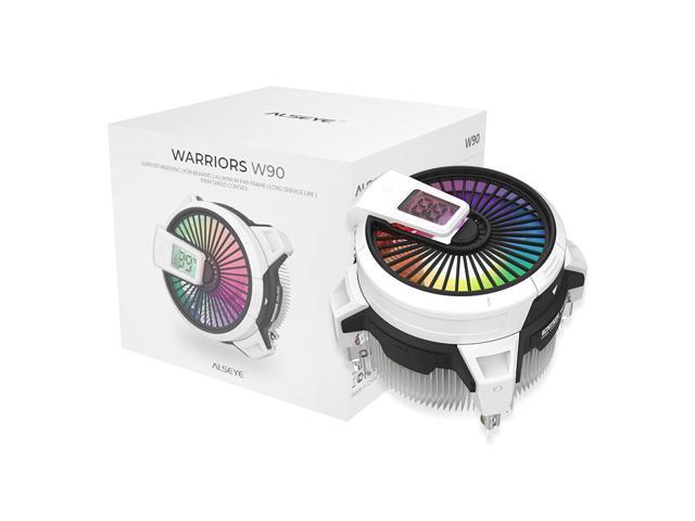 ALSEYE W90 CPU Cooler, Temperature Displayed CPU Cooler for Small Size PC Case with Powerful 90mm ARGB Lighting Fan and 40mm High-Performance Heat...