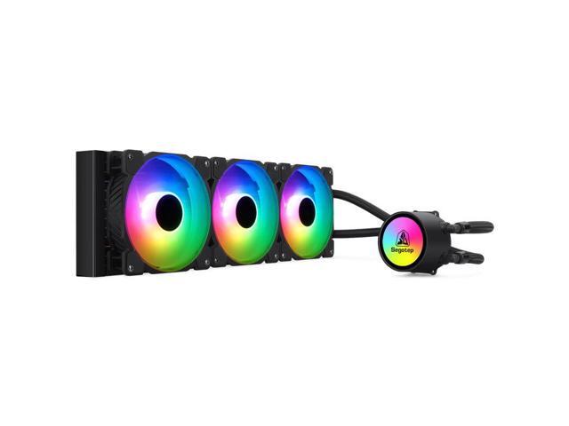 Segotep Frozen 360 CPU water cooling ARGB motherboard synchronization, multi-mode adjustable lighting effect,120mm fan,support STRX4, TR4, AM4,.