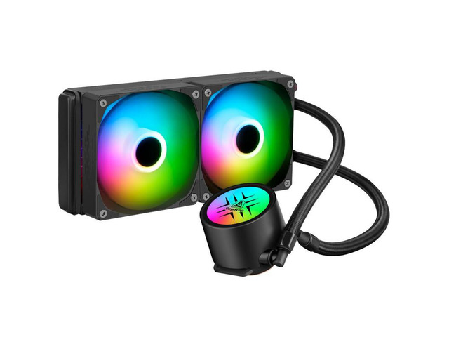 Segotep Frost 240 ARGB CPU water cooling,5V ARGB motherboard synchronous lighting effect,8 extremely low-noise and low-resistance motors, support...