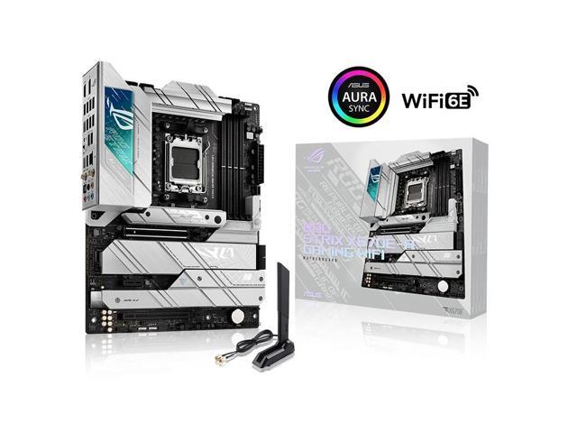 ASUS ROG STRIX X670E-A GAMING WIFI 6E Snow,SocketAM5 Ryzen 7000 gaming motherboard 16 + 2 power stages, PCIe 5.0, DDR5 support, 4 M.2 slots with...