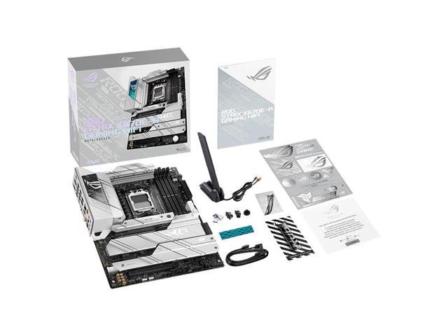 ASUS ROG STRIX X670E-A GAMING WIFI 6E Snow,SocketAM5 Ryzen 7000 gaming motherboard 16 + 2 power stages, PCIe 5.0, DDR5 support, 4 M.2 slots with...