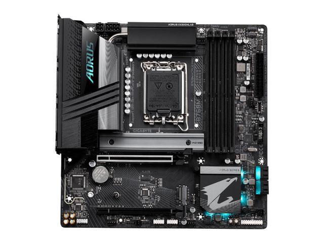 GIGABYTE B760M AORUS PRO LGA 1700 Intel B760 M-ATX Motherboard With DDR5, 2* M.2, PCIe 4.0, USB 3.2 Gen 2*2, 2.5GbE LAN, Q-Flash Plus