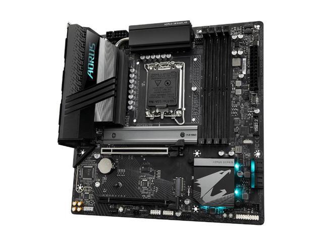 GIGABYTE B760M AORUS PRO LGA 1700 Intel B760 M-ATX Motherboard With DDR5, 2* M.2, PCIe 4.0, USB 3.2 Gen 2*2, 2.5GbE LAN, Q-Flash Plus