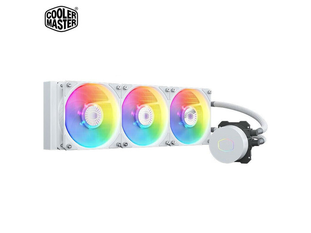Cooler Master MasterLiquid B360 White Edition ARGB Liquid Cooler, Integrated Water-Cooled Desktop Silent CPU Cooler, the Third Generation...