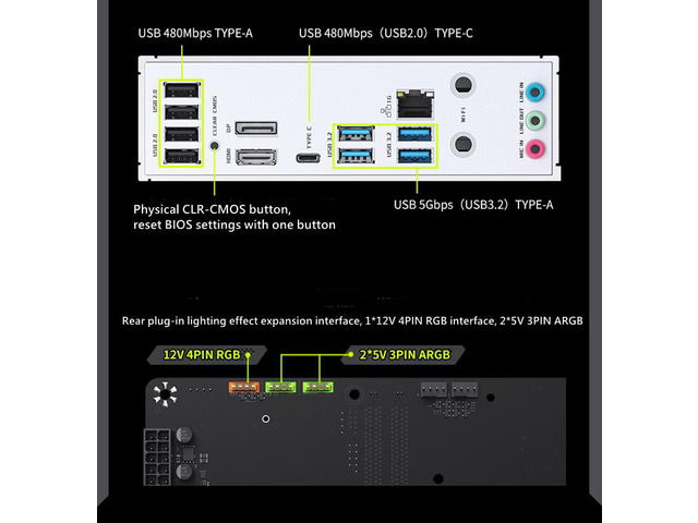 MAXSUN DIY-APE H610-KING Back-Connector YTX Motherboard, Hidden Connector Design, LGA1700 for Intel 13th/12th Processor, DDR4