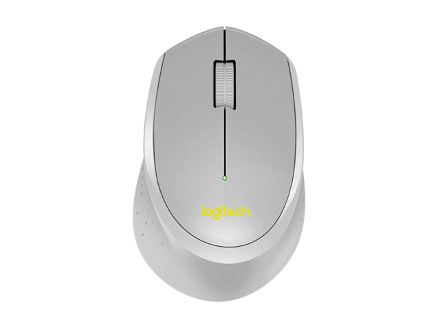Logitech M330 910-004908 Silent Plus Wireless Large Mouse - Grey/Yellow