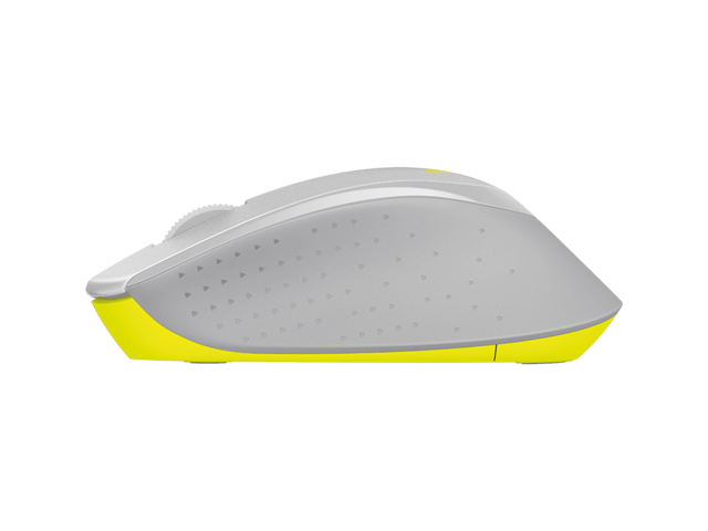 Logitech M330 910-004908 Silent Plus Wireless Large Mouse - Grey/Yellow