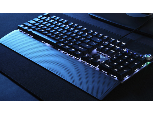 AULA F2088 All Anti-ghosting Keys, Ergonomic Design, Cool Exterior USB Wired Real Blue Mechanical Gaming Keyboard-Elite Version and White Color.
