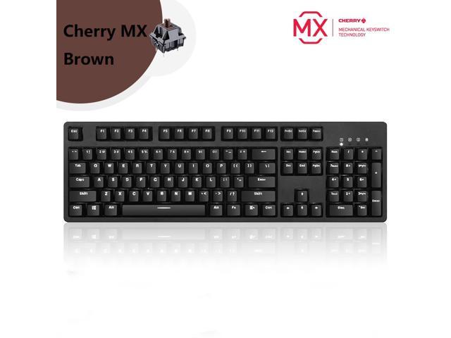 A-jazz AK535 N-key Rollover Ergonomic Design, Cool Exterior USB Wired Cherry MX Brown Mechanical Gaming Keyboard For Office And Game, White.