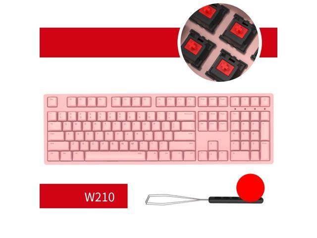 iKBC Typeman W210 2.4Ghz Wireless 108keys PBT Keycaps Mechanical Gaming Keybaord-Cherry MX Red( Pink)