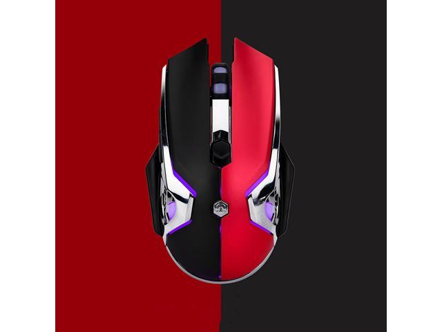 Ajazz AJ120 Gaming Mouse USB Wired Mouse Macro Programming 6-Key Customized 1000/1600/2400/3200DPI Mouse for Gamer Home Office(Red/Black)