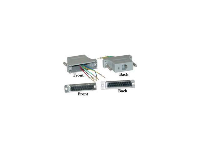 Cable Wholesale DB25 Female / RJ12 Modular Adapter - Gray