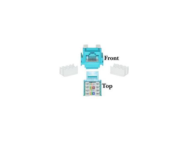 Cable Wholesale Cat 6 Keystone Jack, RJ45 Female to 110 Punch Down - Blue