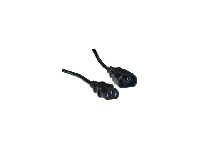 Computer Power Cord Extension, UL / CSA, Black,12 ft