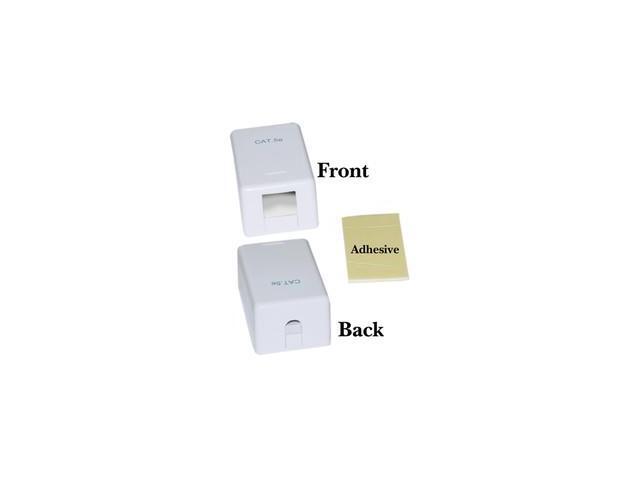 Single Blank Surface Mount Box for Keystone, White