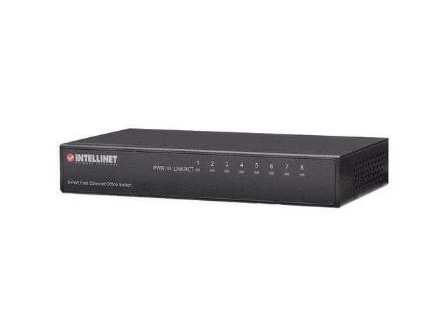 Intellinet 8-Port Fast Ethernet Office Switch, Desktop Size, Metal, IEEE 802.3az (Energy Efficient Ethernet)