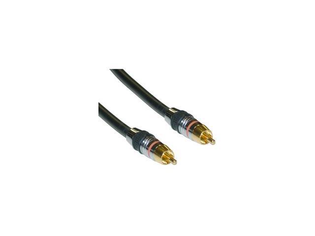 Digital Coaxial RCA Cable, Premium Grade 24K Gold, 75-ohm, 75 ft