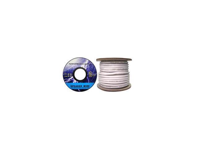 16/2 (16AWG 2C) 65 Strand/0.16mm Speaker Cable, CM / Inwall Rated, Oxygen-Free, White, 100 ft, Spool