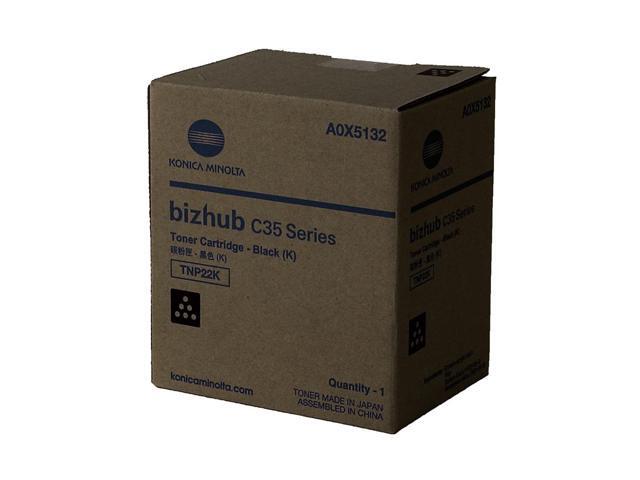 Black Toner Cartridge for Konica Minolta A0X5132 bizhub C35, bizhub C35P, Genuine Konica Minolta Brand