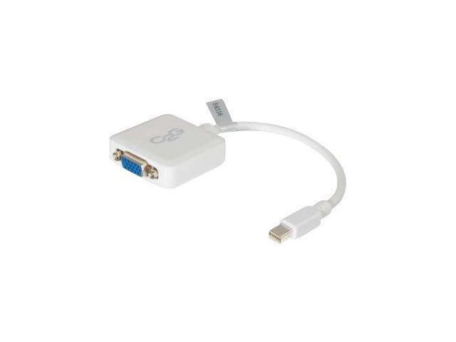 C2G 8IN MINI DISPLAYPORT TO VGA ADAPTER CONVERTER MALE TO FEMALE ACTIVE WHITE -