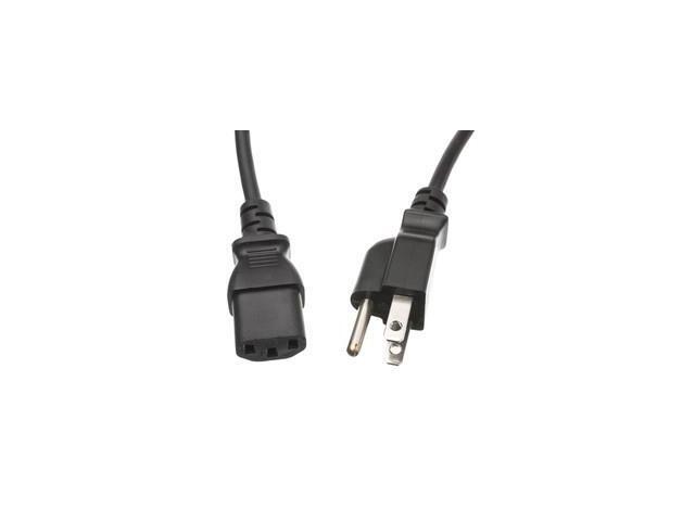 Cable Wholesale Computer / Monitor Power Cord, Black, NEMA 5-15P to C13, 13 Amp, 16 AWG, UL / CSA rated, 10 foot