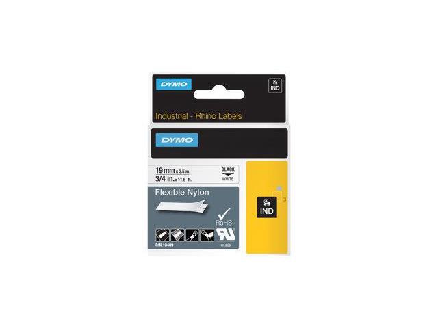 DYMO - Flexible nylon tape - black on white - Roll (0.75 in x 11.5 ft) 1 roll(s) - for DYMO 1000 Plus, LabelMANAGER 100, Rhino 4200, 6000, 6000.