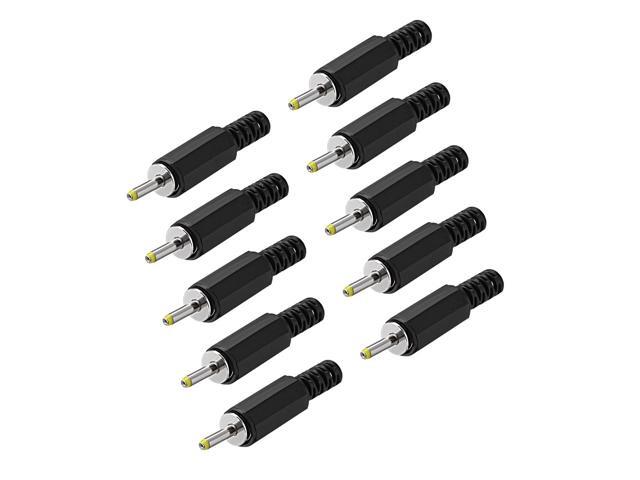 DC Male Connector 2.5mm x 0.7mm x 9mm Power Cable Jack Adapter Coupler 10Pcs