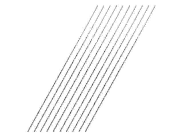 1.5mm x 300mm 304 Stainless Steel Solid Round Rod for DIY Craft - 10pcs