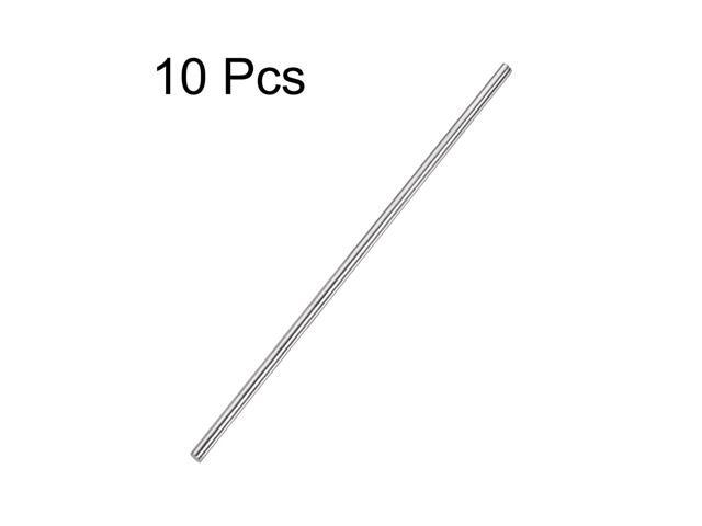 4mm x 250mm 304 Stainless Steel Solid Round Rod for DIY Craft - 10pcs