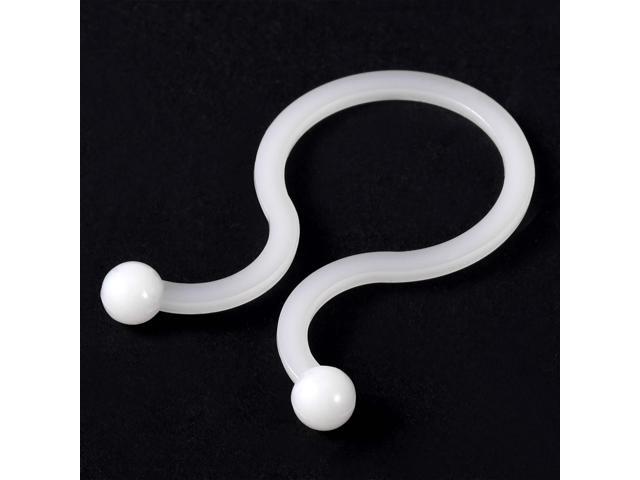 Nylon Reusable Twist Tie Cable Clips White 10mm x 30pcs, 18mm x 20pcs