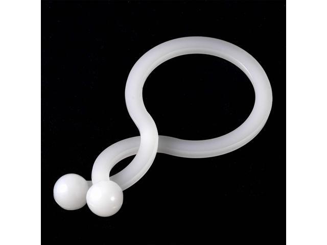 Nylon Reusable Twist Tie Cable Clips White 10mm x 30pcs, 18mm x 20pcs