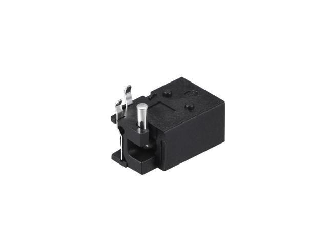 PCB Mount 4.0mm x 1.7mm 3 Pin Audio Video DC Power Connector Socket DC023 Black 10Pcs