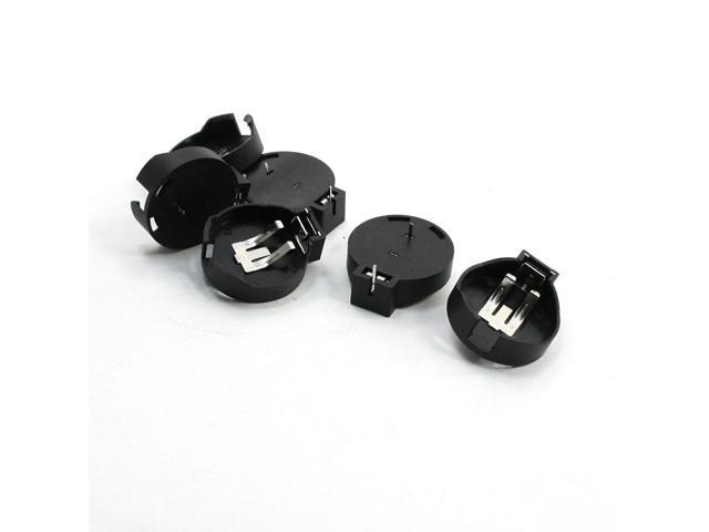 Unique Bargains 6PCS Lithium Button Battery Holder Case Black for CR2450 LIR2450