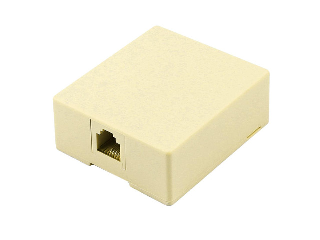 Unique Bargains 4Pin RJ11 6P4C Socket Surface Mount Telephone Cable Jack