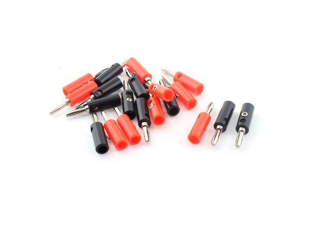 Audio Speaker Cable Wire 4mm Banana Plug Connector Adapter Black Red 10 Pairs