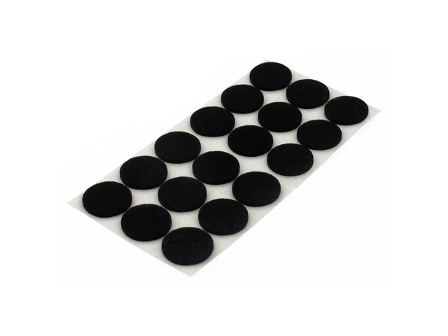 Felt Round 25mm Dia Adhesive Anti-slip Chair Foot Cover Table Furniture Leg Protector Black 18 Pcs