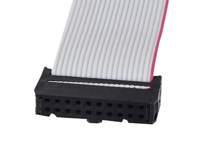 2pcs 2.54mm 20-Pin Female to Female IDE PATA Extension Flat Ribbon Cable 50cm