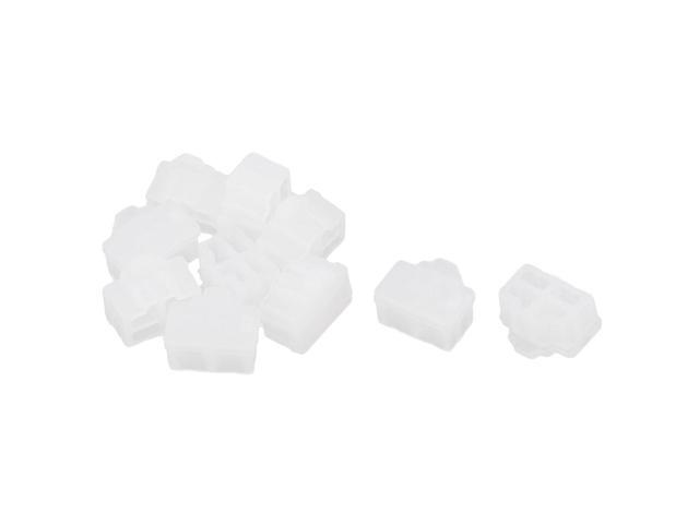 Unique Bargains Clear Ethernet Port RJ45 RJ-45 Anti Dust Cover Cap Protector Plug 10Pcs