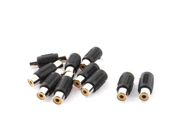 RCA Female to RCA Female Jack Audio Cable Joiner Coupler Adapter Connector 10pcs