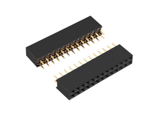 50Pcs 2.54mm Pitch 2x13-Pin Double Row Straight Connector Female Pin Header Strip PCB Board Socket