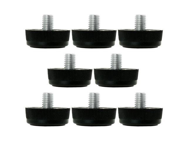 M8 x 10 x 30mm Leveling Feet Adjustable Leveler Cover for Office Sofa Leg 8pcs