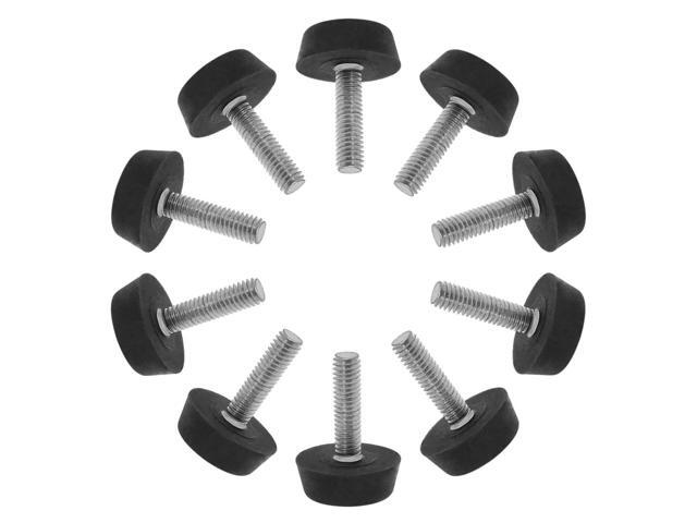 M6 x 22 x 22mm Furniture Glide Leveling Feet Floor Protector for Table Leg 10pcs