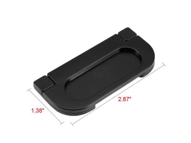 3-inch x 1-3/8-inch Door Drawer Handle Flush Ring Pull Zinc Alloy Black 2pcs
