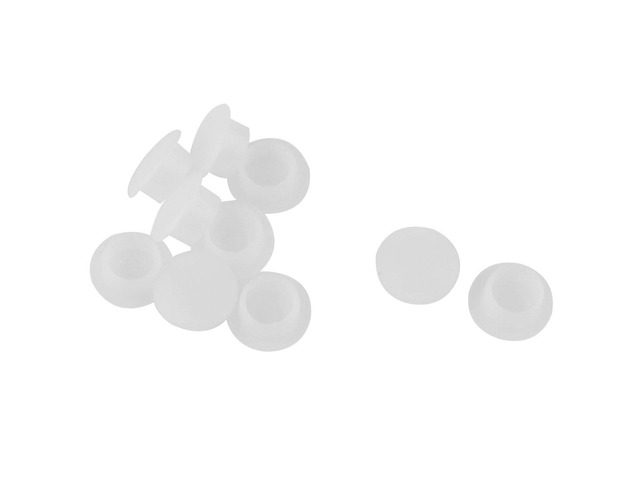 Unique Bargains Round Tubing Tube Insert Caps Covers10 Pcs White Plastic 0.5' Dia