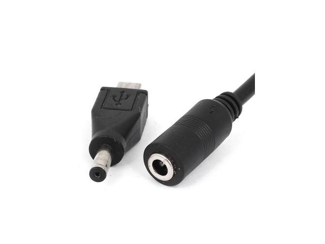 Unique Bargains 41cm USB Male to 2.5mm DC Female Cable + Mini USB to DC Plug Adapter 2 Sets