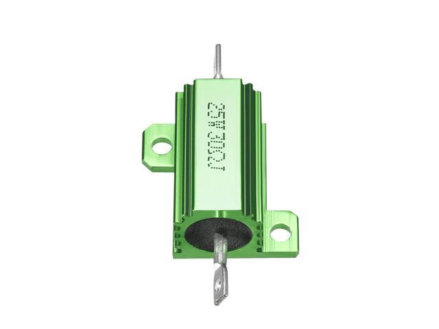 Unique Bargains 25W 30 Ohm Aluminium Housing Chassis Mount Wirewound Power Resistors Green 5pcs